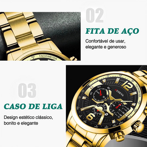 Relógio Geneva + Pulseira Grátis