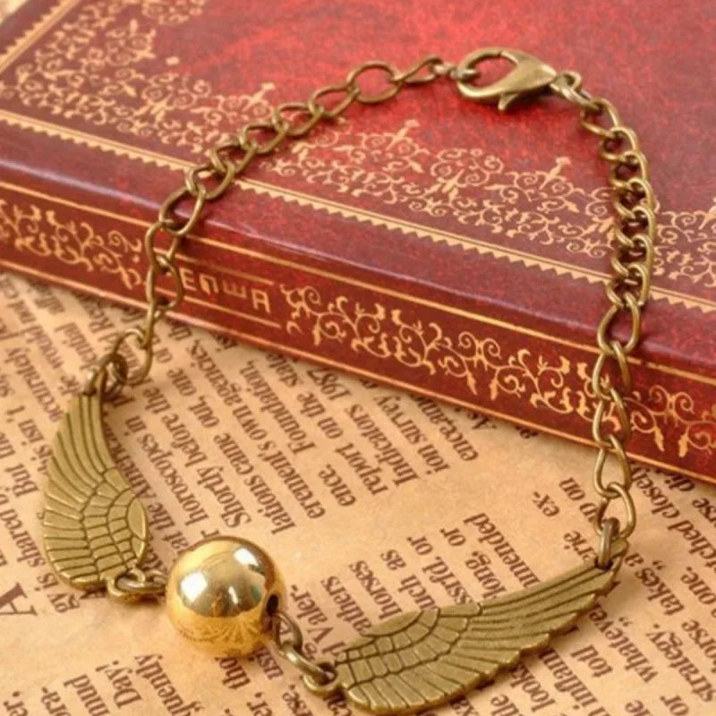 Colar + Pulseira Pomo de Ouro - Harry Potter